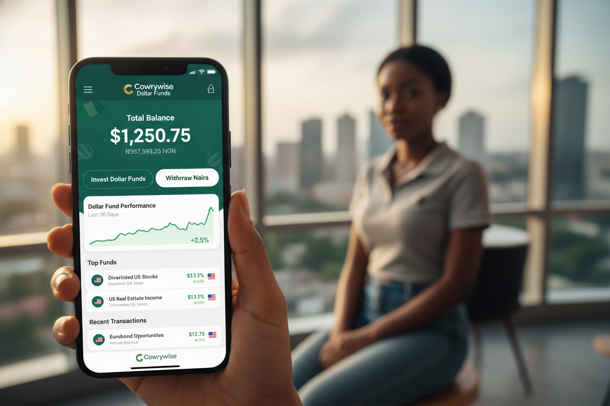 Cowrywise dollar funds app Nigeria